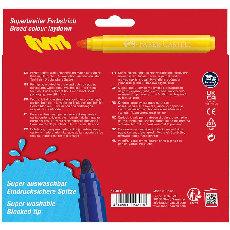 Flamastry Faber-Castell Jumbo zestaw 12 szt. 04