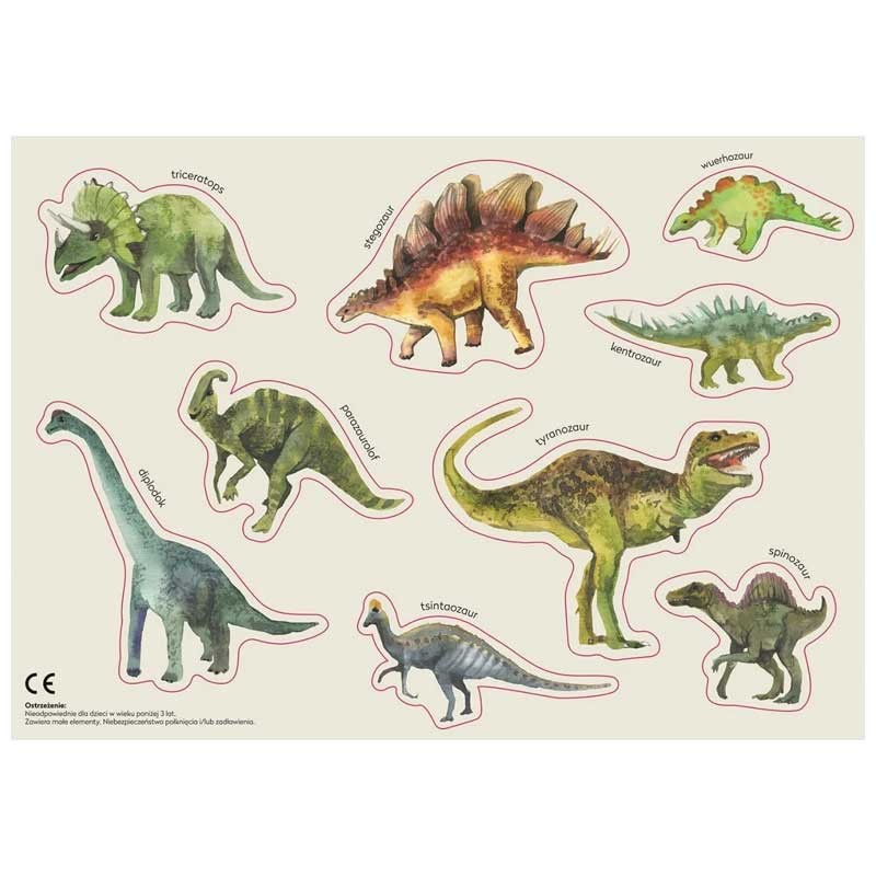 Blok rysunkowy bazgrownik biały Interdruk Dinozaury 1 kg z naklejkami A4 80 g 100 ark. 03