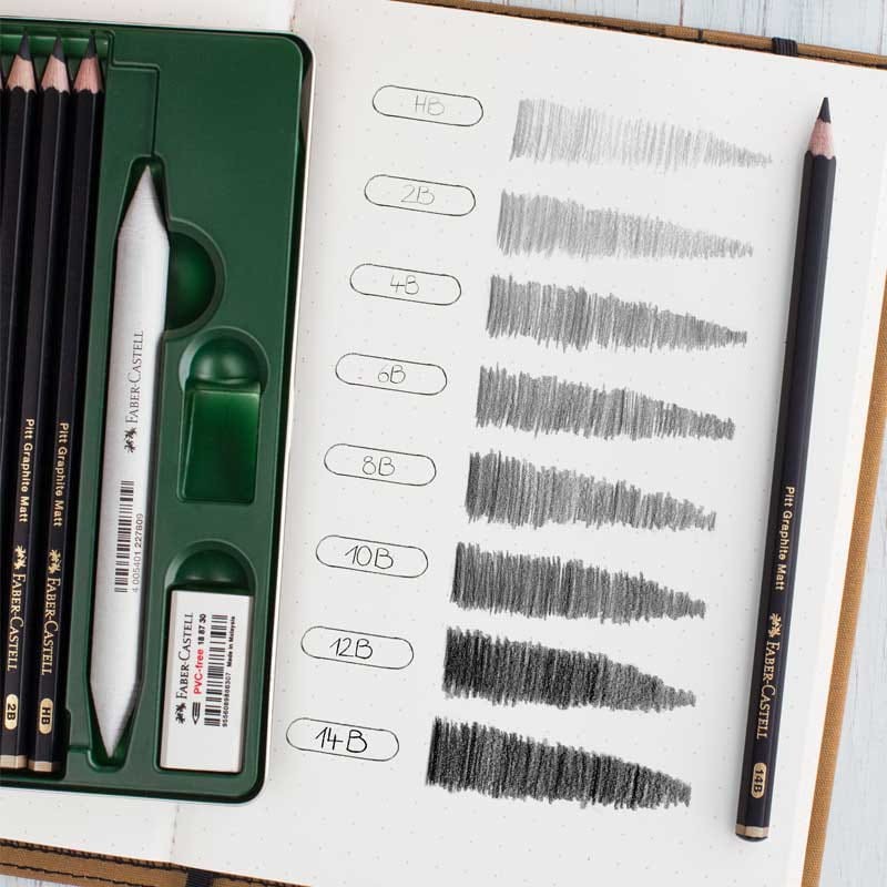 Zestaw-ołówków-Faber-Castell-Pitt-Graphite-Matt-9000-16 szt-akcesoria-05