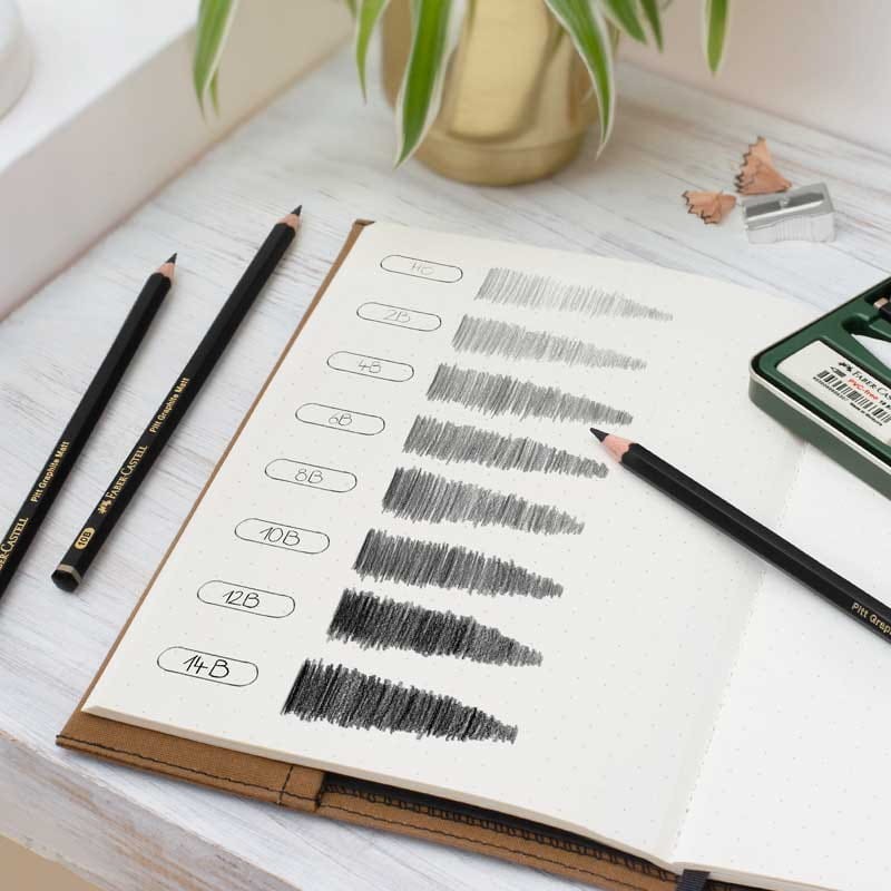 Zestaw-ołówków-Faber-Castell-Pitt-Graphite-Matt-9000-16 szt-akcesoria-08