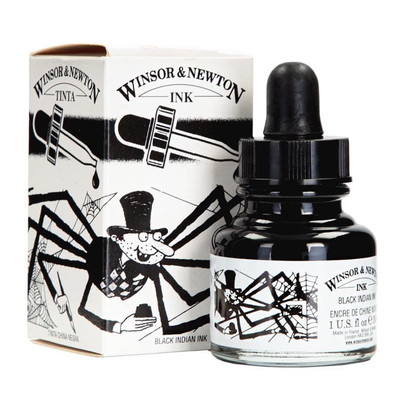 Tusz rysunkowy Winsor & Newton Dropper Black 30 ml czarny 02