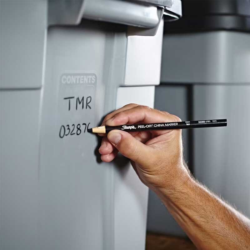 Marker woskowy dermatograf Peel-Off Sharpie China Marker Czarny 05