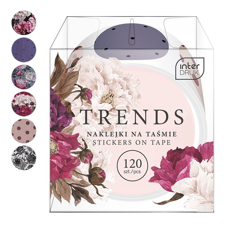 Naklejki na rolce Interdruk 120 szt. Trends 01