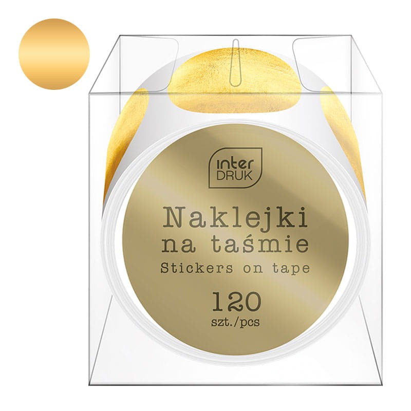 Naklejki na rolce Interdruk Glam 120 szt. złote 01
