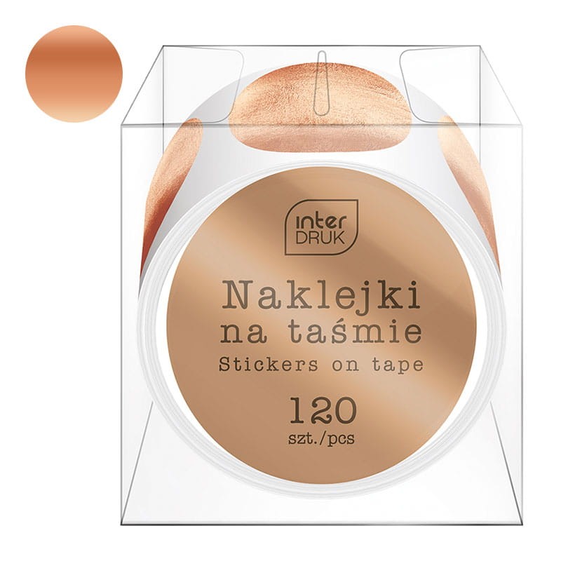 Naklejki na rolce Interdruk 120 szt. Glam miedziane 01