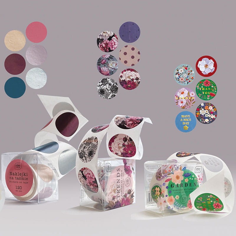 Naklejki na rolce Interdruk 120 szt. Glam miedziane 02