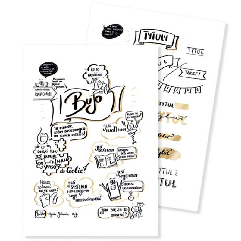 Notatnik Bullet Journal Interdruk Żurawie A5 224 ark. spirala 04