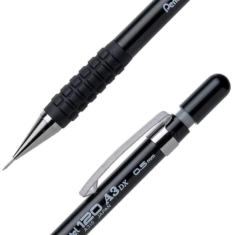 Ołówek automatyczny Pentel A315 czarny 0.5 mm 02