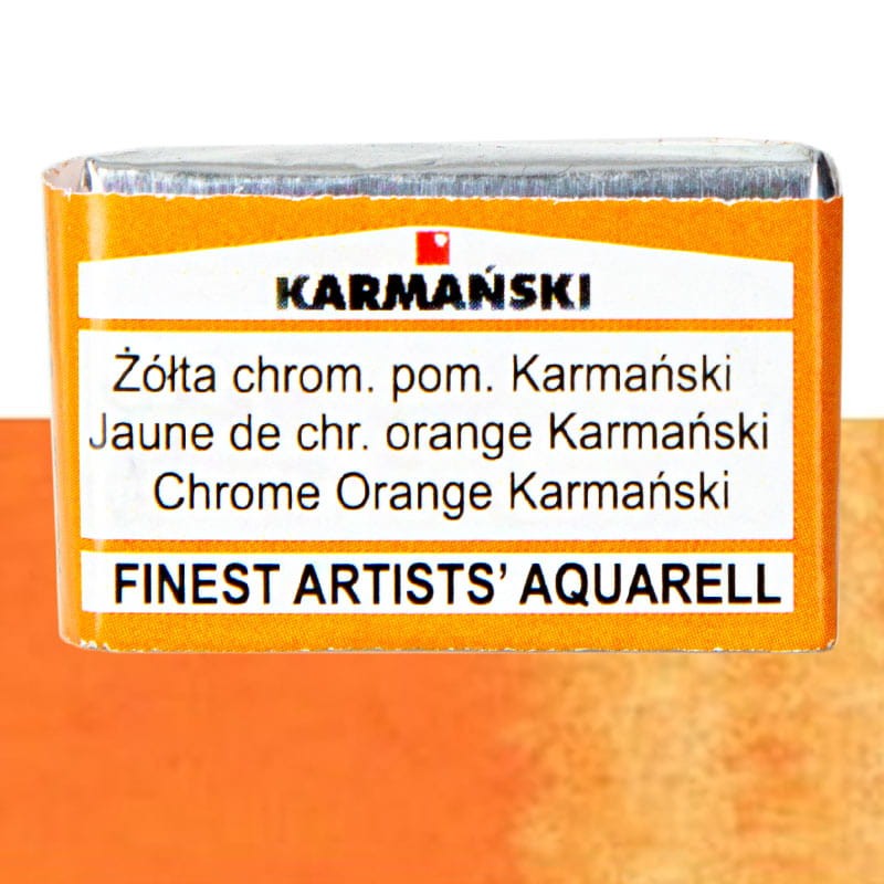 Farba akwarelowa Karmański kostka S1 - 332 Żółta Chromowa Pomarańczowa