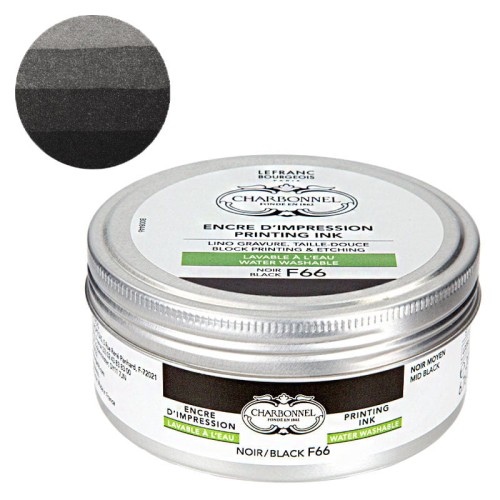Farba graficzna zmywalna wodą Charbonnel 200 ml S1 - Black F66