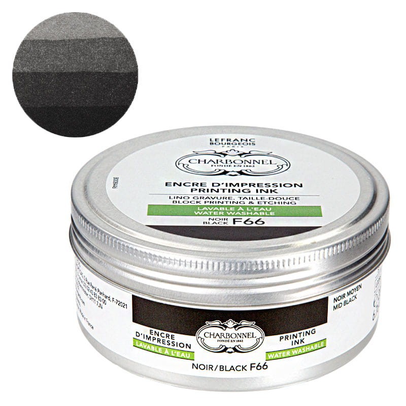 Farba graficzna zmywalna wodą Charbonnel 200 ml S1 - Black F66