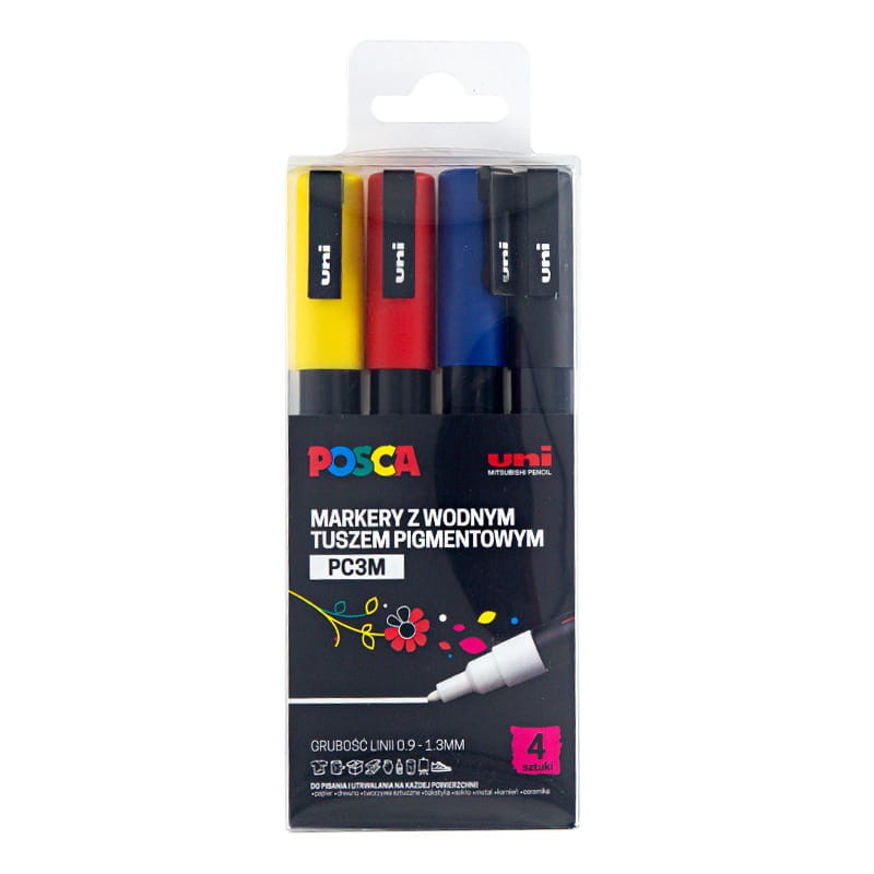 Zestaw markerów POSCA PC-3M 4 szt