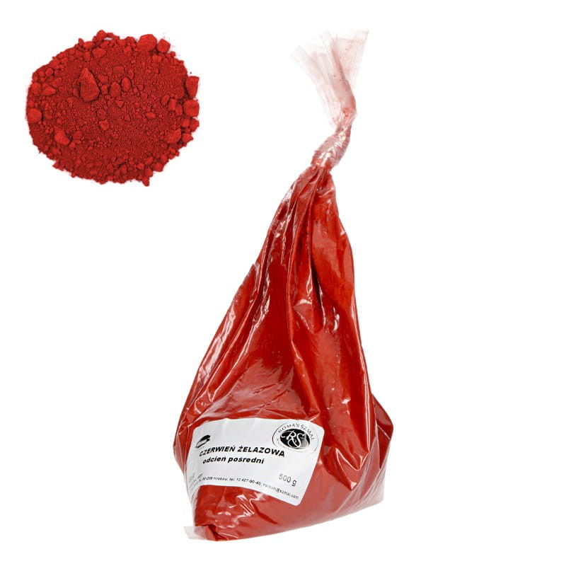Pigment Czerwień żelazowa pośrednia  Szmal 500g 48160