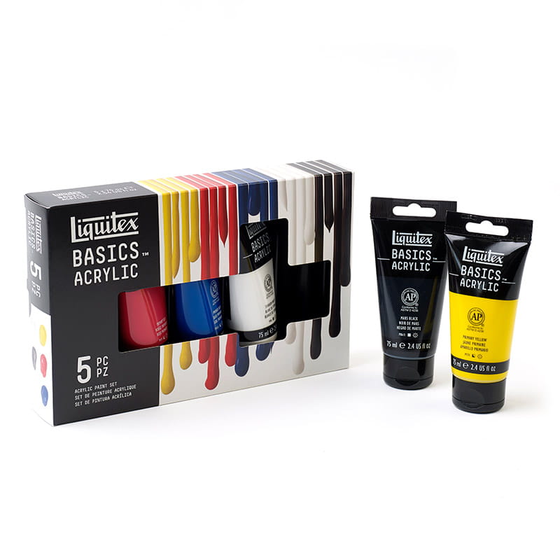 Farby akrylowe Liquitex Basics zestaw 5 x 75 ml