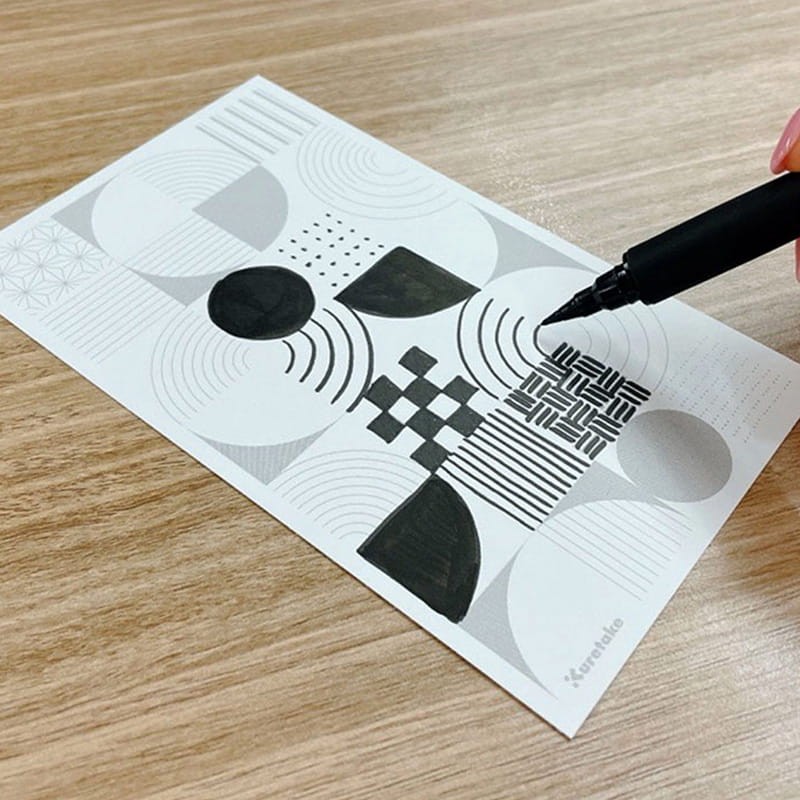 Zestaw Inktober 2024 Kuretake pięcioelementowy Bimoji Fude Pen - rysunek, manga, kaligrafia