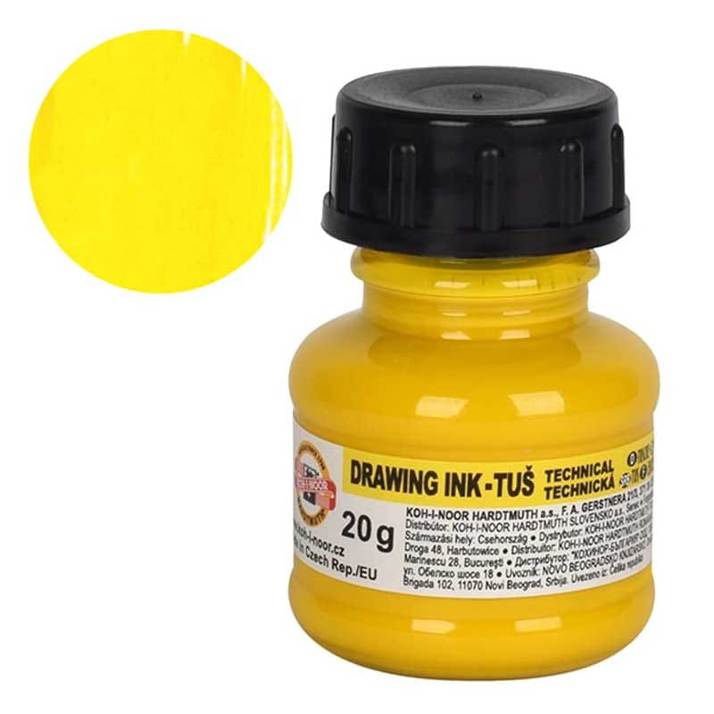 Tusz-kreślarski-20-g-Koh-I-Noor-Żółty