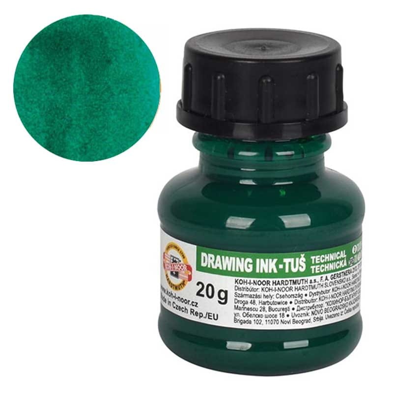 Tusz-rysunkowy-kreślarski-Koh-I-Noor-20-g-zielony-01