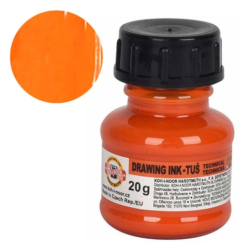 Tusz-rysunkowy-kreślarski-Koh-I-Noor-20-g-pomarańczowy-01
