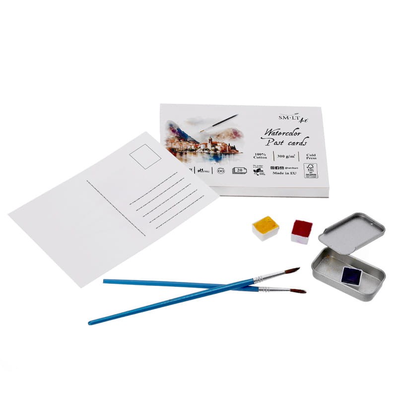Blok do akwareli pocztówka SMLT Watercolor Postcards - A6, 300 g, 20 ark.  03
