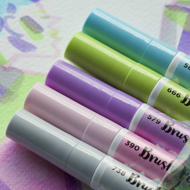 Markery Ecoline Brush Pen zestaw 10 szt. Pastel 05