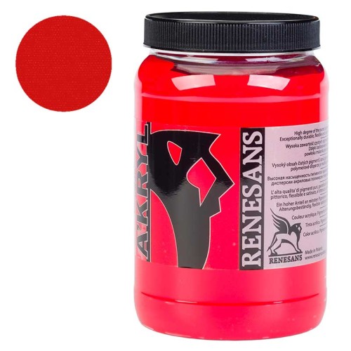 Farba akrylowa Renesans A'kryl 500 ml - 09 Czerwień błyszcząca