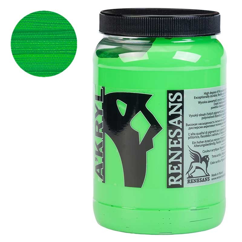 Farba akrylowa Renesans A'kryl 500 ml 14 Zieleń błyszcząca 01