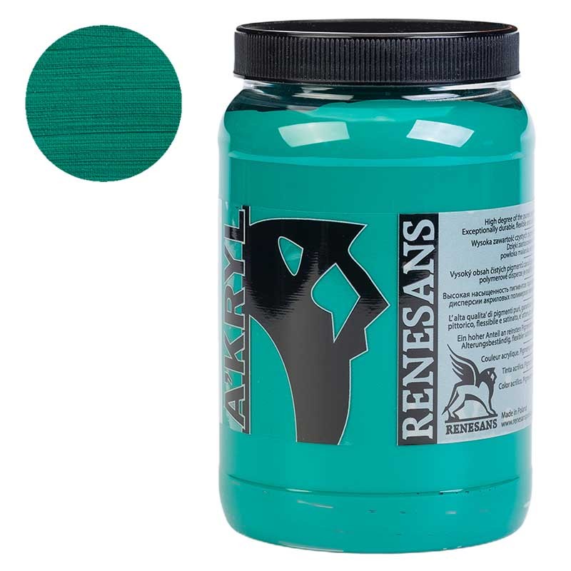Farba akrylowa Renesans A'kryl 500 ml 16 Zieleń ftalo 01