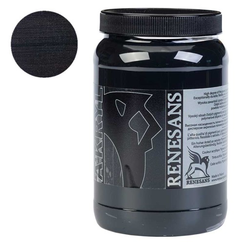 Farba akrylowa Renesans A'kryl 500 ml - 27 Czerń