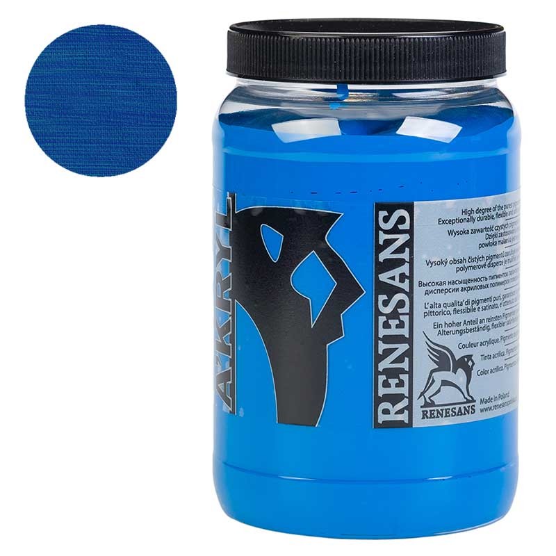 Farba akrylowa Renesans A'kryl 500 ml 40 Błękit kobaltowy 01