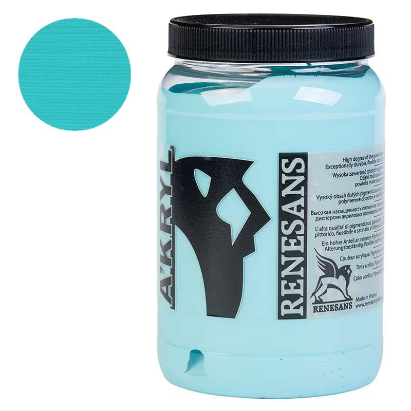 Farba akrylowa Renesans A'kryl 500 ml 39 Turkusowy 01