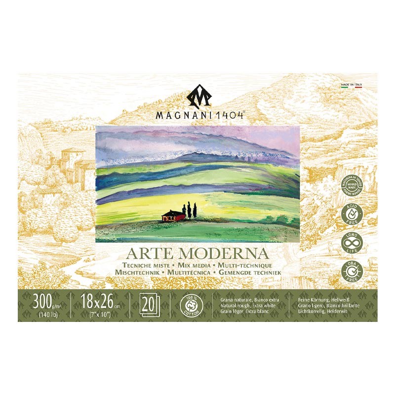 Blok Mix Media Magnani Arte Moderna - 18 x 26 cm, 300 g, 20 ark.