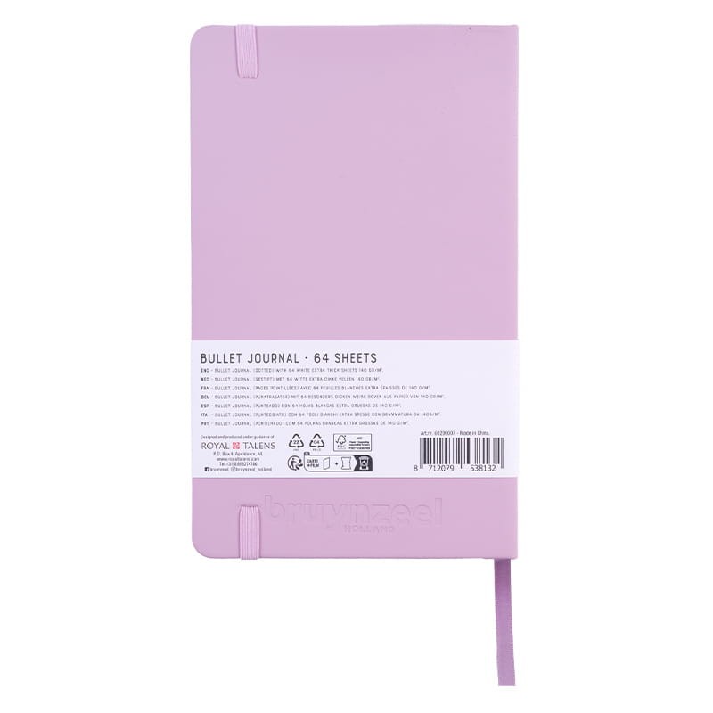 Bullet Journal Bruynzeel Lilac - 13 x 21 cm, 140 g, 64 ark.