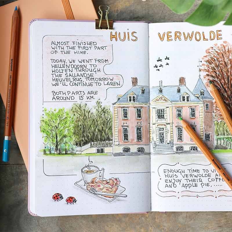 Bullet Journal Bruynzeel Peach - 13 x 21 cm, 140 g, 64 ark.