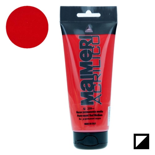 Farba akrylowa Maimeri Acrilico 200 ml - 259 Permanent red medium