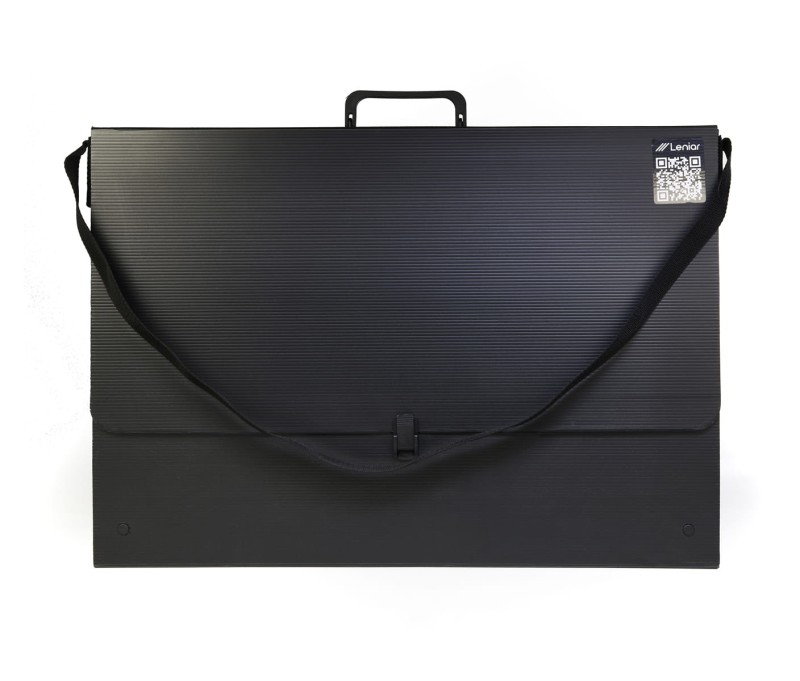 Teczka na rysunki czarna A3 z paskiem  Leniar 90419P 01