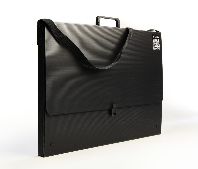 Teczka na rysunki czarna A3 z paskiem  Leniar 90419P 02