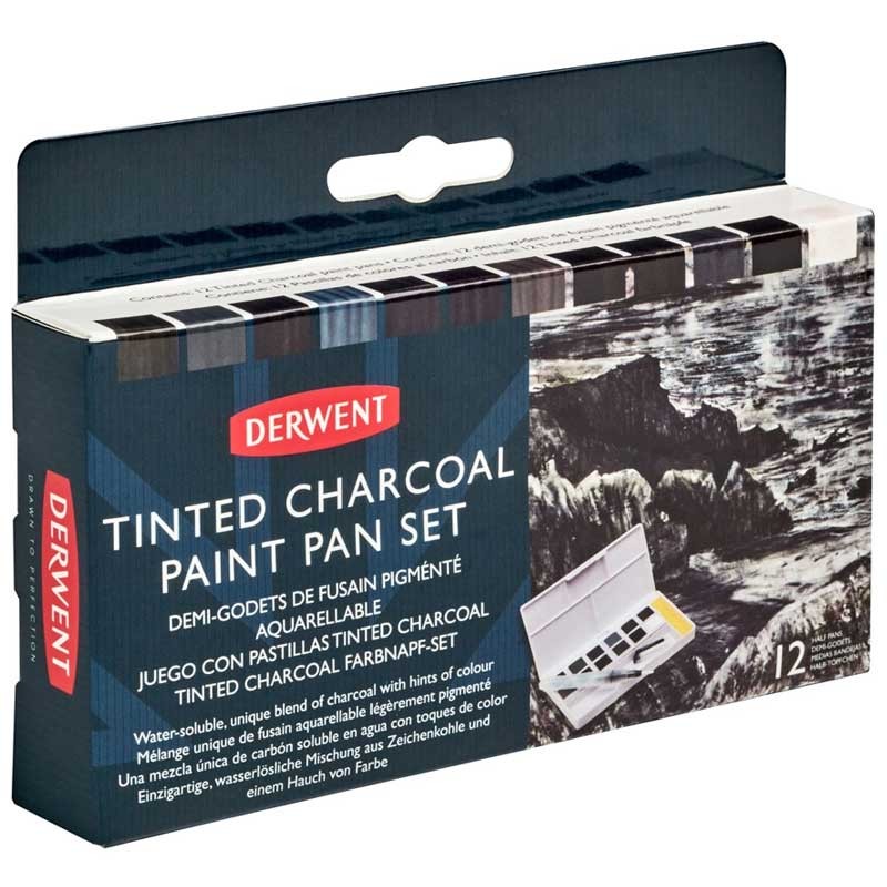 Farby akwarelowe Derwent Tinted Charcoal zestaw 12 szt. 05