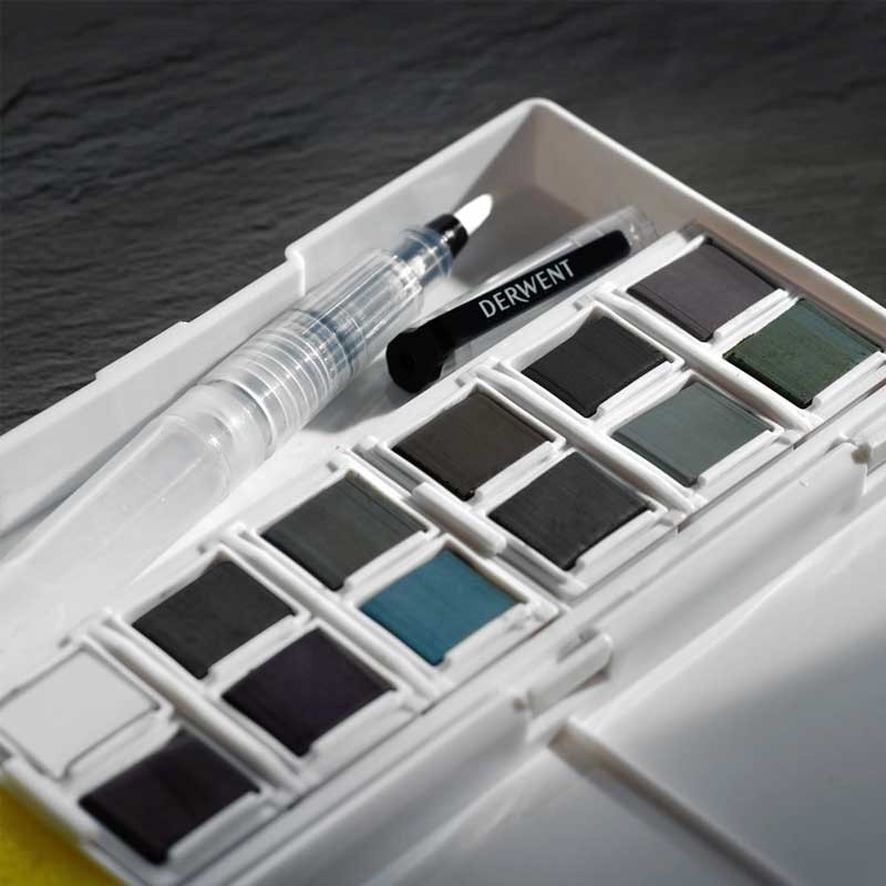 Farby akwarelowe Derwent Tinted Charcoal zestaw 12 szt. 03