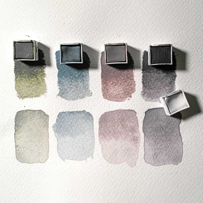 Farby akwarelowe Derwent Tinted Charcoal zestaw 12 szt. 02