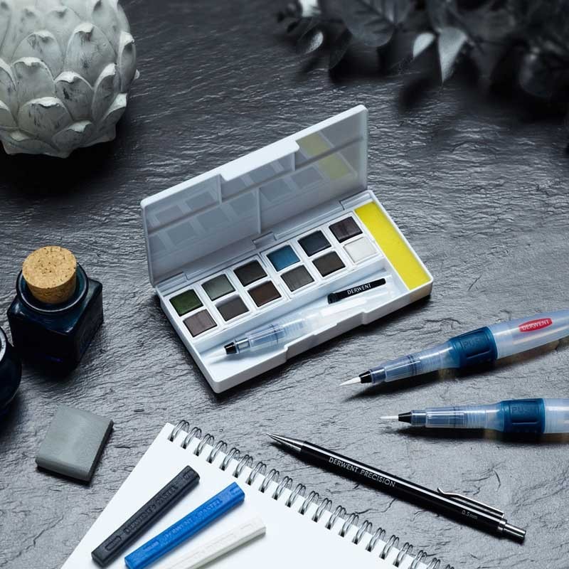 Farby akwarelowe Derwent Tinted Charcoal zestaw 12 szt. 06