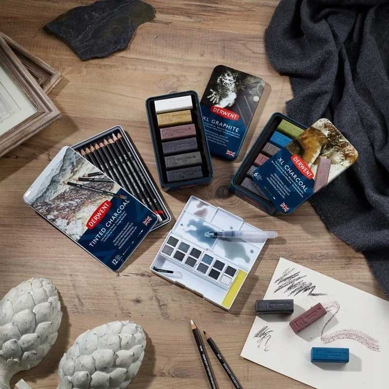 Farby akwarelowe Derwent Tinted Charcoal zestaw 12 szt. 07