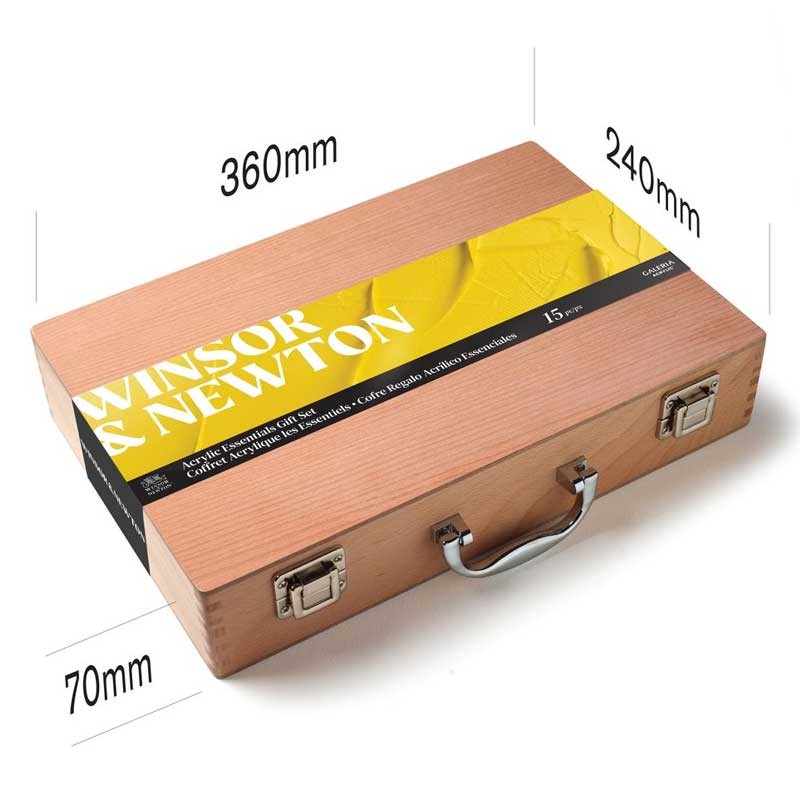 Farby akrylowe Winsor & Newton Galeria zestaw 8 x 60 ml Wooden Set w walizce 05