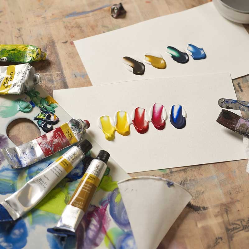 Farby akrylowe Winsor & Newton Galeria zestaw 8 x 60 ml Wooden Set w walizce 08