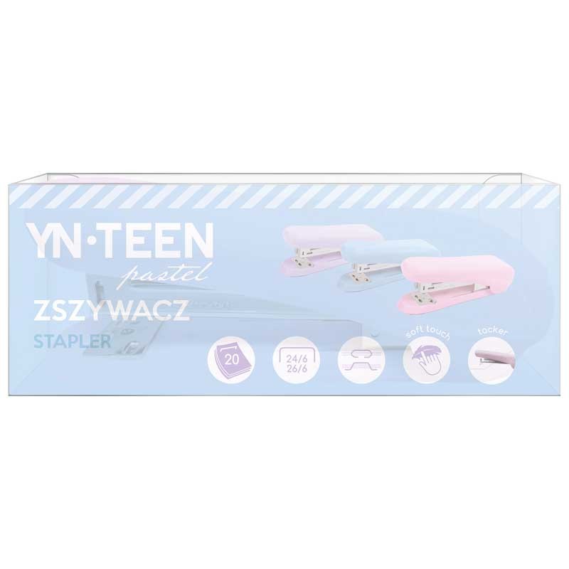 Zszywacz biurowy YN-TEEN Pastel niebieski 02