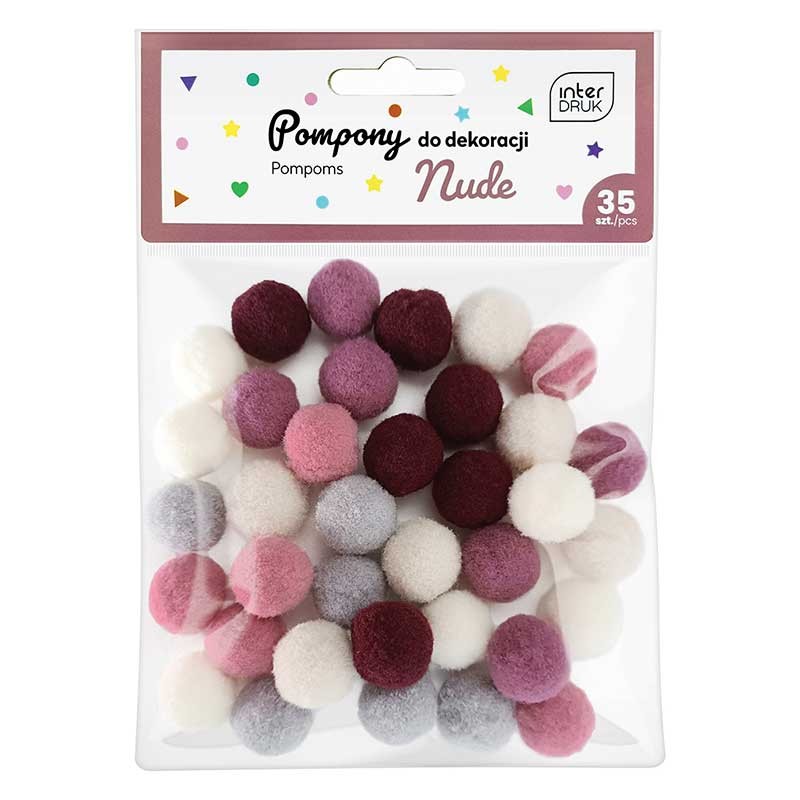 Pompony Interdruk 35 szt. Nude 01