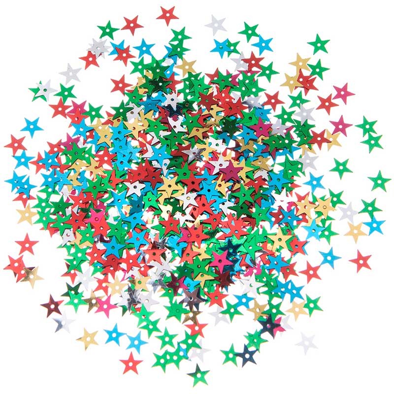 Cekiny dpCraft 15 g gwiazdki mix kolorów 02