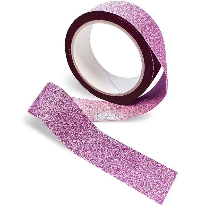 Taśma washi Hearts brokat róż 02