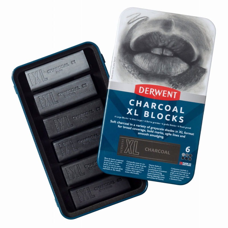 Węgiel-w-sztyfcie-komplet-6-szt.,-Derwent-Charcoal-XL-Blocks-skala-szarości-01