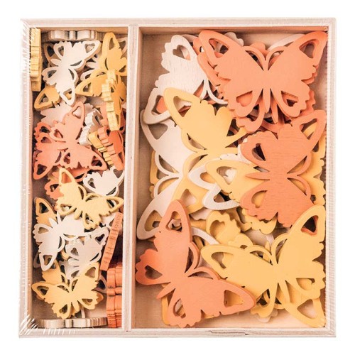 Kształty drewniane Knorr Prandell 54 szt. kolorowe - Motylki