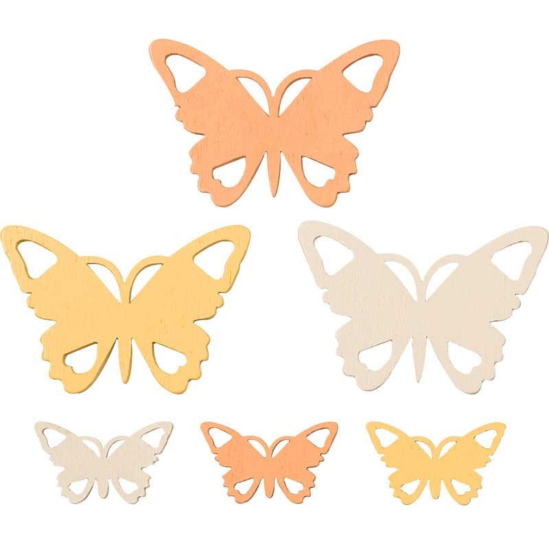 Kształty drewniane Knorr Prandell 54 szt. kolorowe Motylki 02
